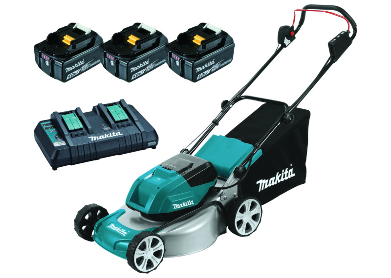 Makita 36V Brushless Lawn Mower 460mm (18inch) - Kit (3 x 5.0Ah Batteries) 